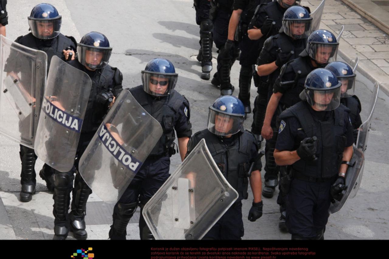 '11.06.2011., Split - Prvi Gay pride u Splitu okupio je oko 200 sudionika iz cijele Europe. Izazvao je veliki revolt u gradu tako da su specijalci imali puno posla Photo: Ivana Ivanovic/PIXSELL'