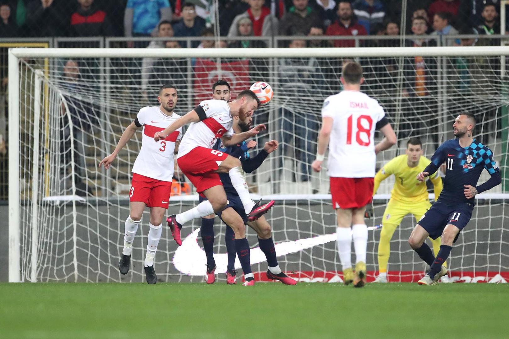 28.03.2023., stadion Timsah Arena, Bursa, Turska - Kvalifikacije za Europsko prvenstvo 2024. godine, skupina D, 2 kolo, Turska - Hrvatska. Photo: Slavko Midzor/PIXSELL