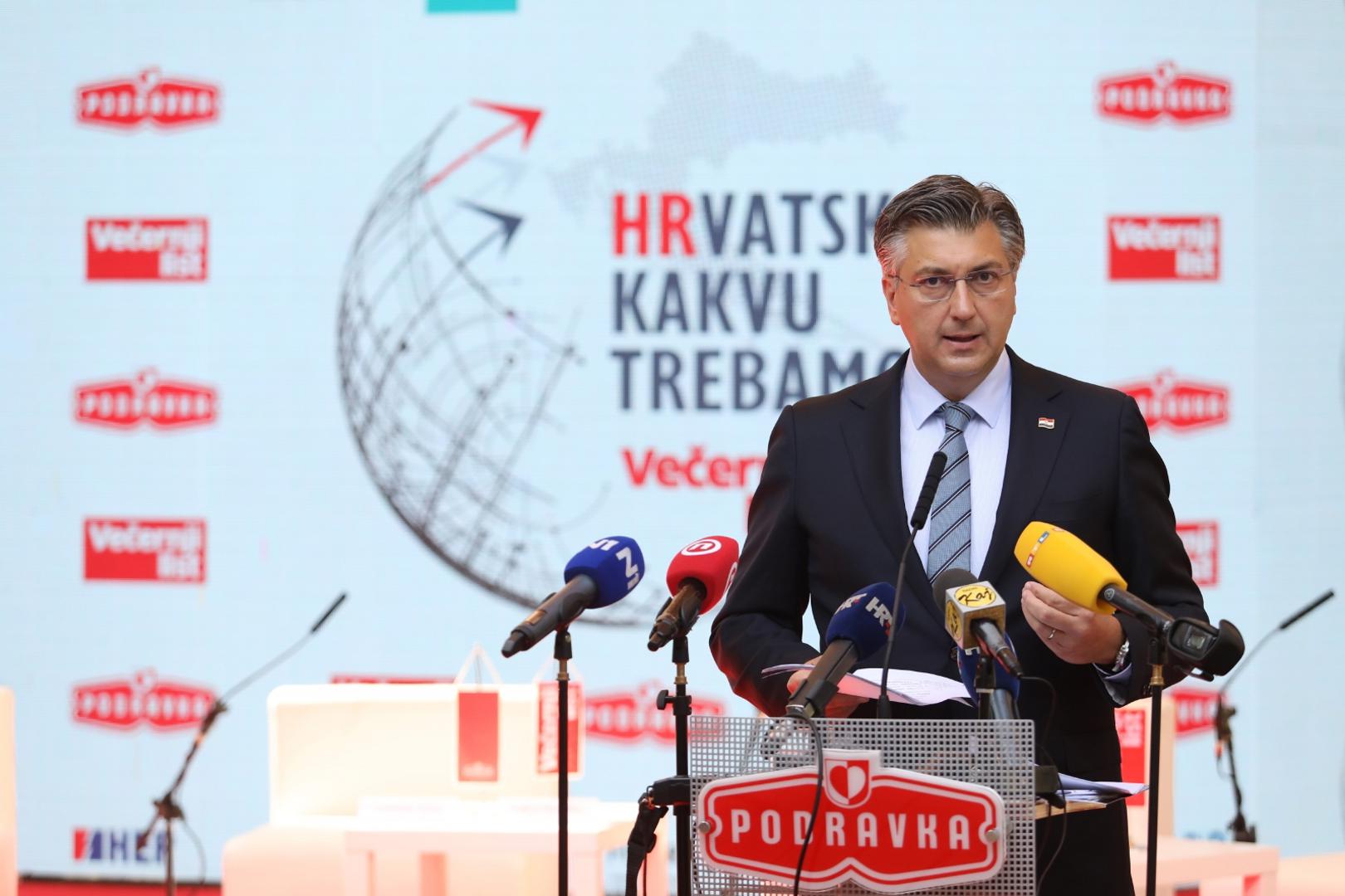22.09.2020., Koprivnica- Vecernjakova konferencija "Hrvatska kakvu trebamo-porezna politika" odrzana je u Podravkinom rekreacijskom centru. Andrej Plenkovic.Photo: Boris Scitar/Vecernji list/PIXSELL
