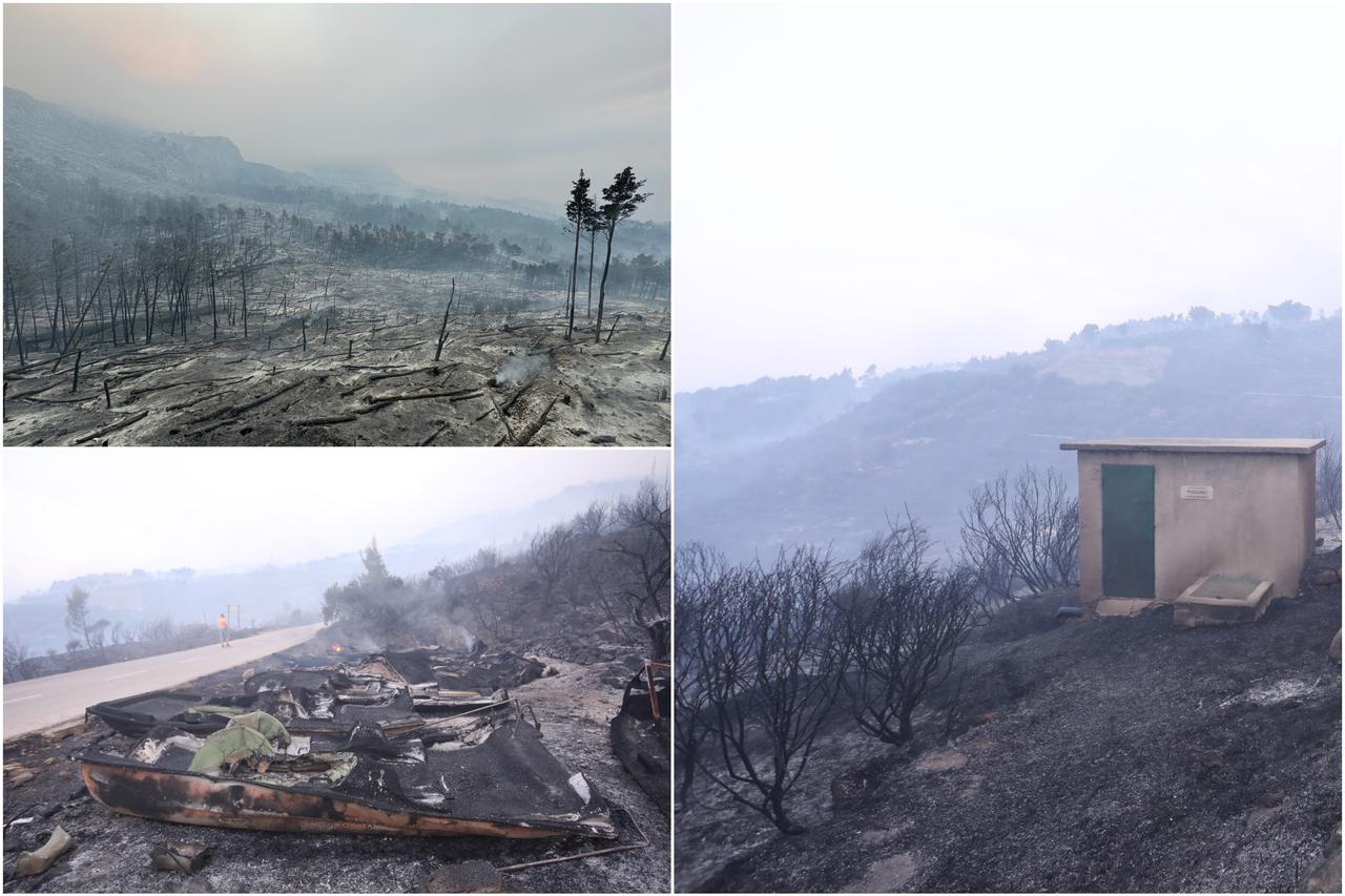 Veliki požar u zaleđu Skradina, gase ga brojni vatrogasci i četiri kanadera