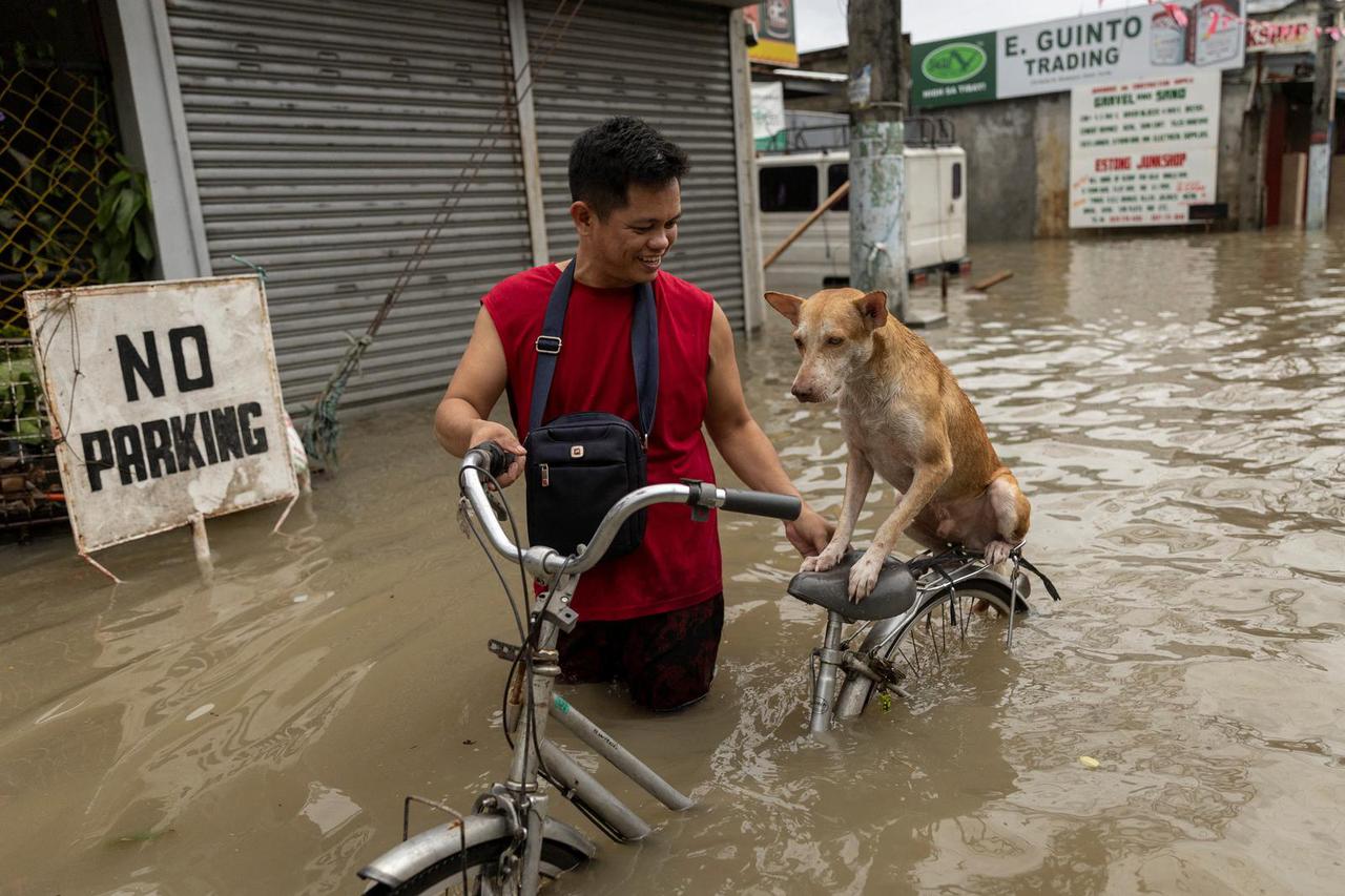 Aftermath of tropical storm Nalgae