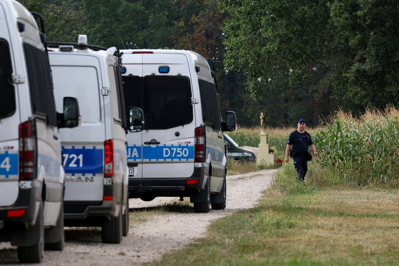 An unidentified object fell and exploded in a cornfield overnight in eastern Poland