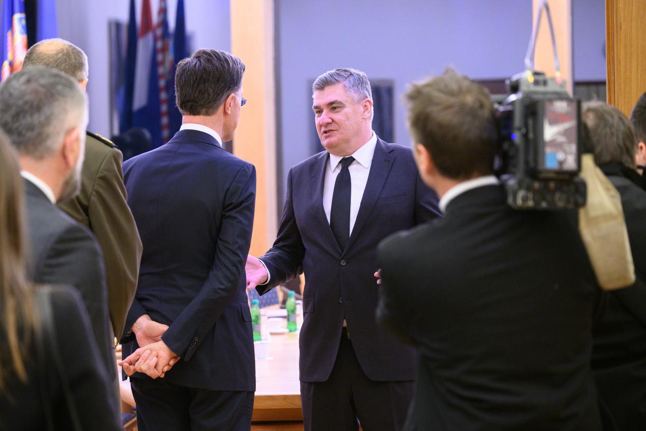 Zagreb: Predsjednik Republike Zoran Milanović primio glavnog tajnika NATO-a Marka Ruttea
