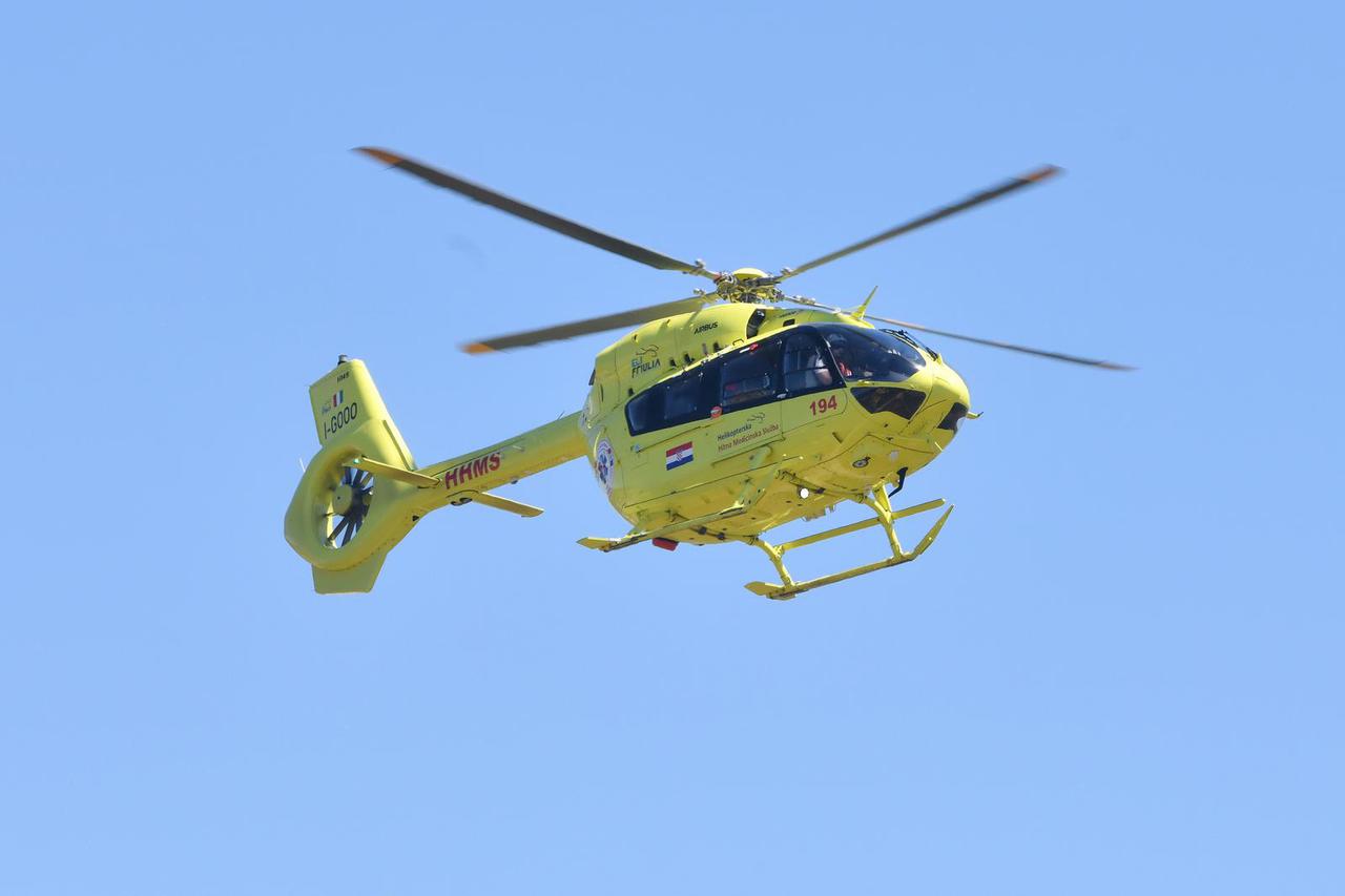 Šibenik: Helikopterske hitne medicinske službe svakodnevno obavljaju prijevoz pacijenata