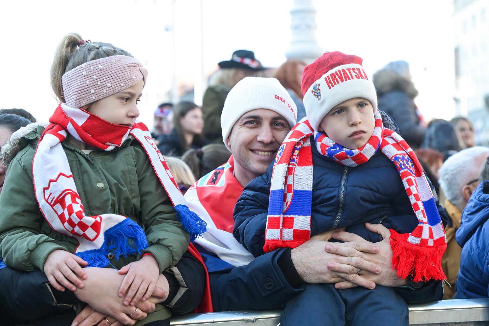 03.02.2025., Zagreb - Svecani docek hrvatske rukometne reprezentacije u Zagrebu nakon osvojenog drugog mjesta na Svjetkom prvenstvu. Photo: Neva Zganec/PIXSELL