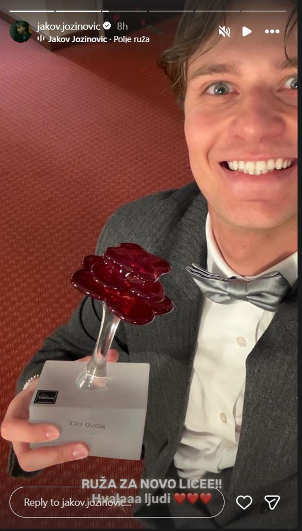 Jakov Jozinović pohvalio se svojom Ružom za novo lice godine.