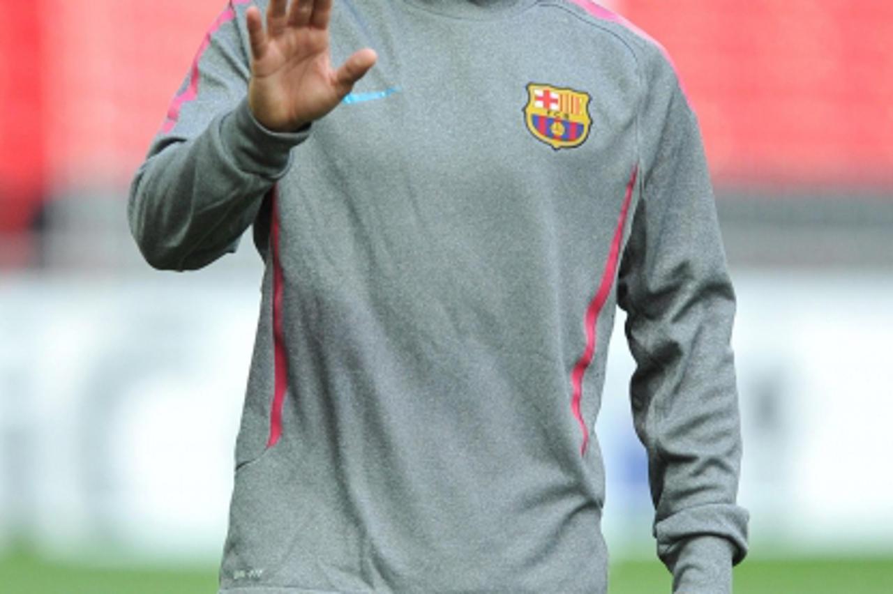 'Barcelona\'s Javier Mascherano during a training session at Wembley Stadium, London. Photo: Press Association/Pixsell'