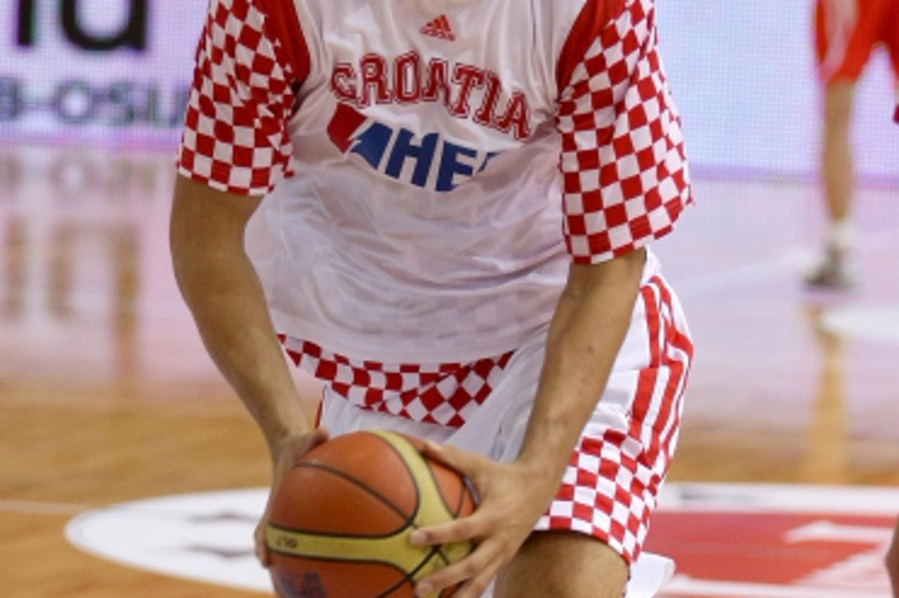 '24.08.2012.,Osijek - Dvorana Gradski vrt.Kvalifikacijska utakmica za Europsko prvenstvo u kosarci  2013. godine u Sloveniji.Hrvatska - Madjarska,Dario Saric Photo:Davor Javorovic/PIXSELL'