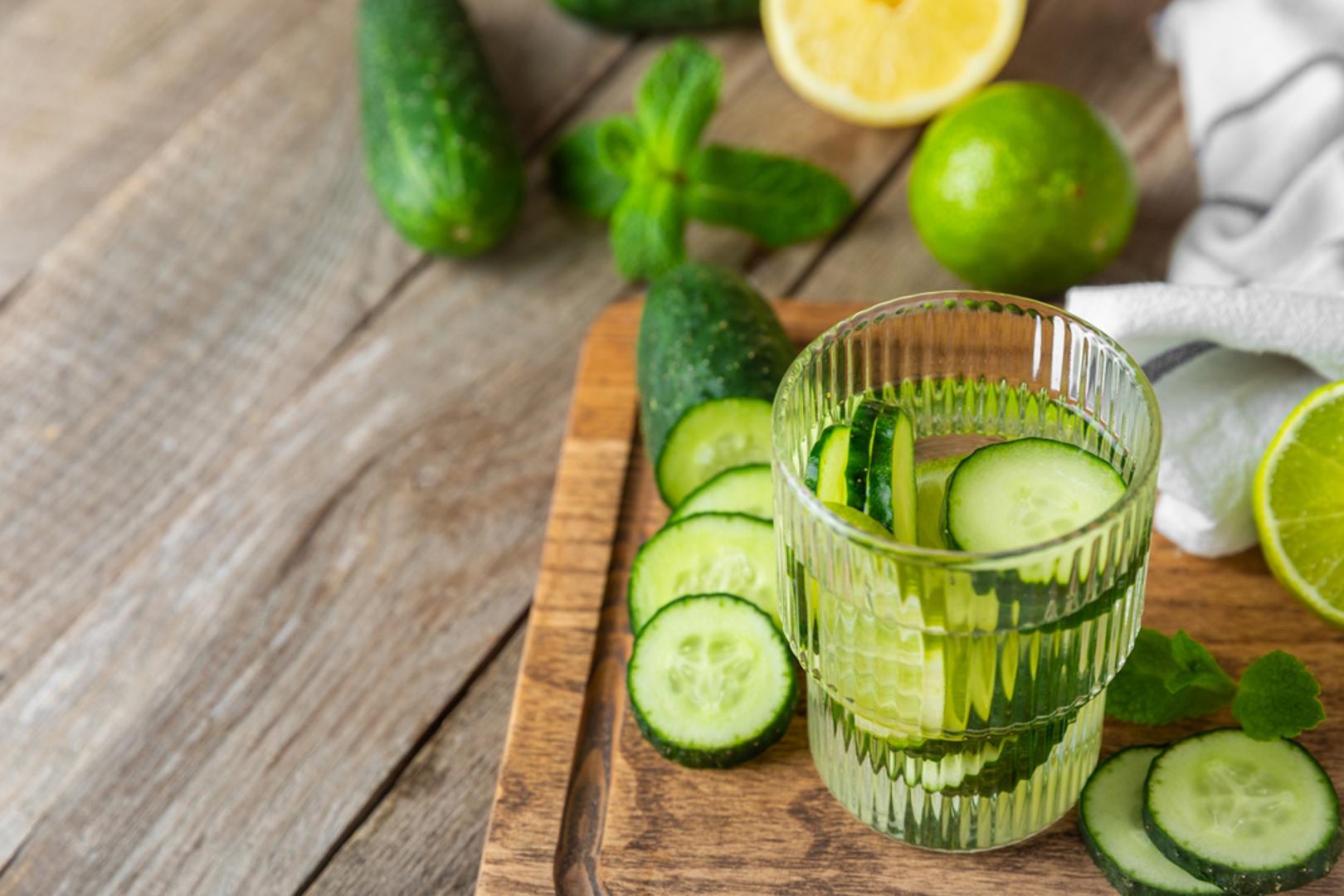 Voda s krastavcem i limetom: Ovaj napitak je doslovno hidratacija s okusom. Jednostavan je, a osvježavajući, pravi mali spa tretman u čaši. Krastavac daje blagu, čistu aromu, a limeta sve podiže na višu razinu bez dodatnog šećera. Držite bokal u hladnjaku i pijuckajte tijekom dana umjesto sokova i gaziranih napitaka.