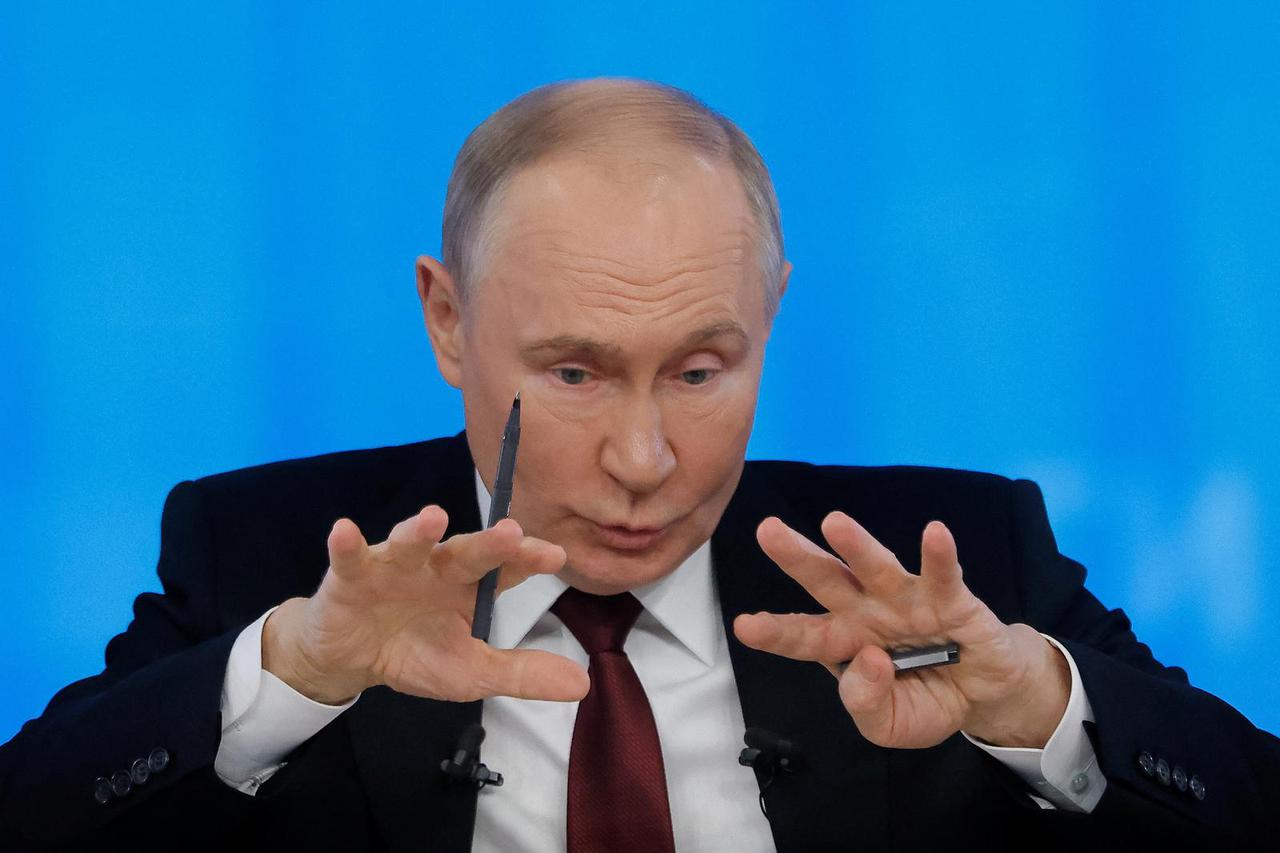 Russia's President Putin holds the annual press conference in Moscow