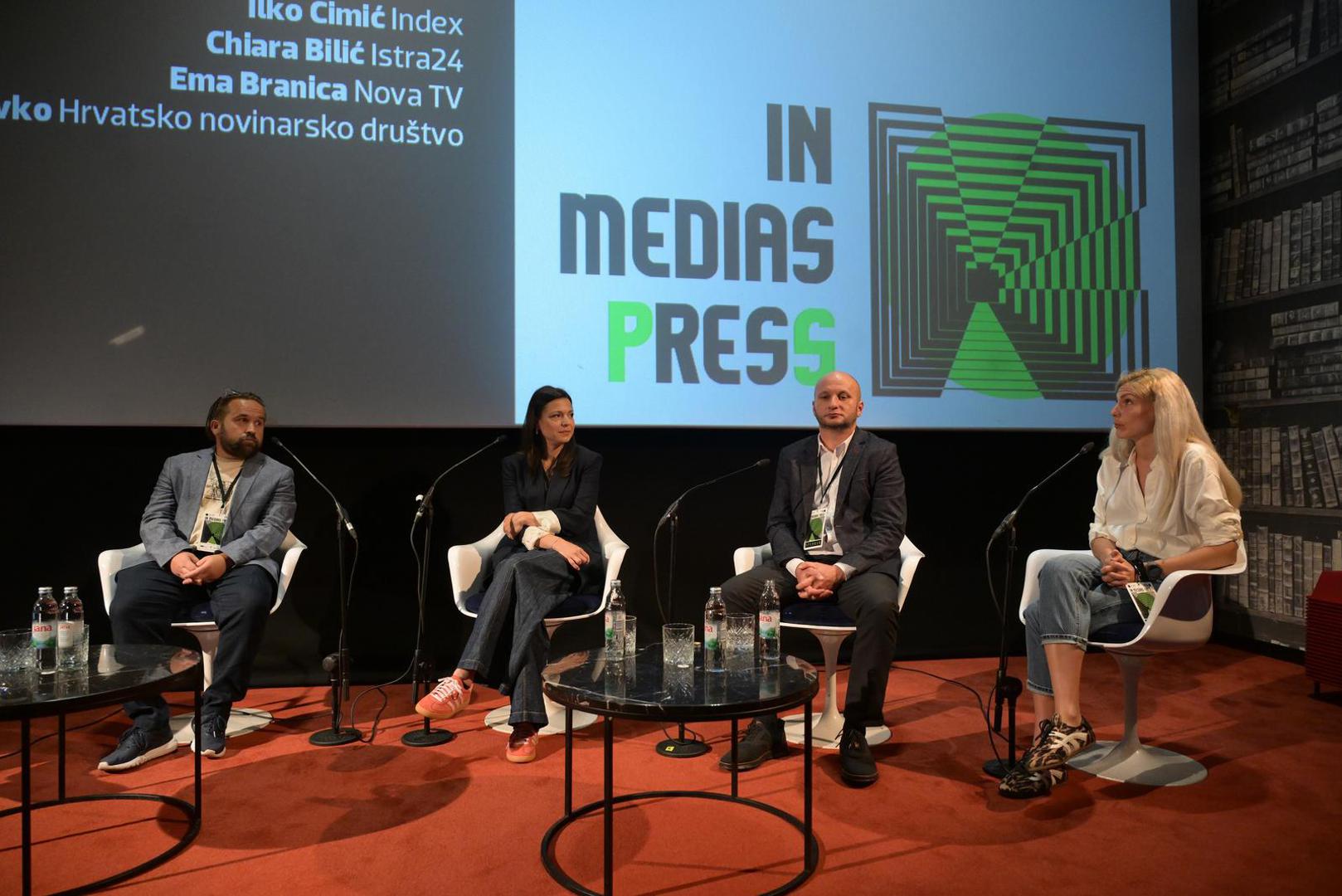 26.05.2026., Zagreb - Konferencija "In media press" u Kaptol Boutique Cinema. Panel: Istrazi pa reci hop Ilko Cimic, Ema Branica, Ivan Pandzic i Chiara Bilic Photo: Sandra Simunovic/PIXSELL