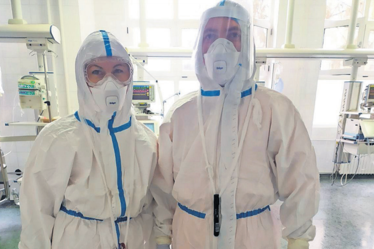 Medicinski tehničar Dario Jurić u Respiracijskom centru KBC-a Osijek
