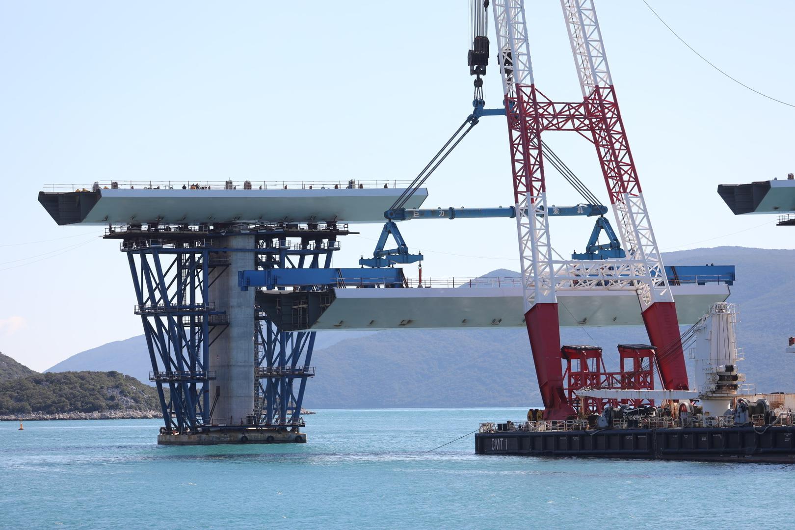 15.02.2021., Komarna - Gradiliste mosta Komarna-Peljesac.
Photo:Ivo Cagalj/PIXSELL