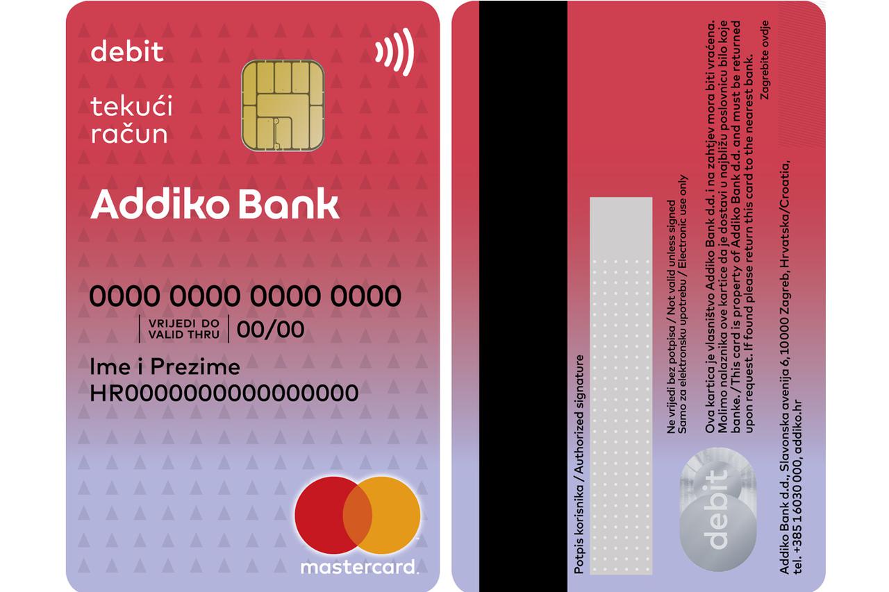 Beskontaktna mirisna kartica Addiko banke