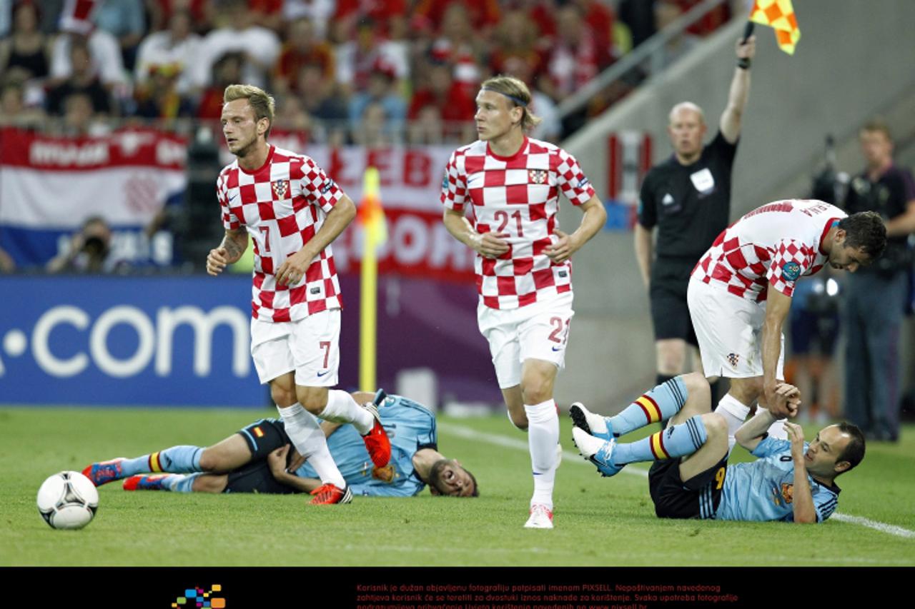 '18.06.2012., Gdanjsk, Poljska - Europsko nogometno prvenstvo Euro 2012. Skupina C, Hrvatska - Spanjolska. Ivan Rakitic Photo: Slavko Midzor/PIXSELL'
