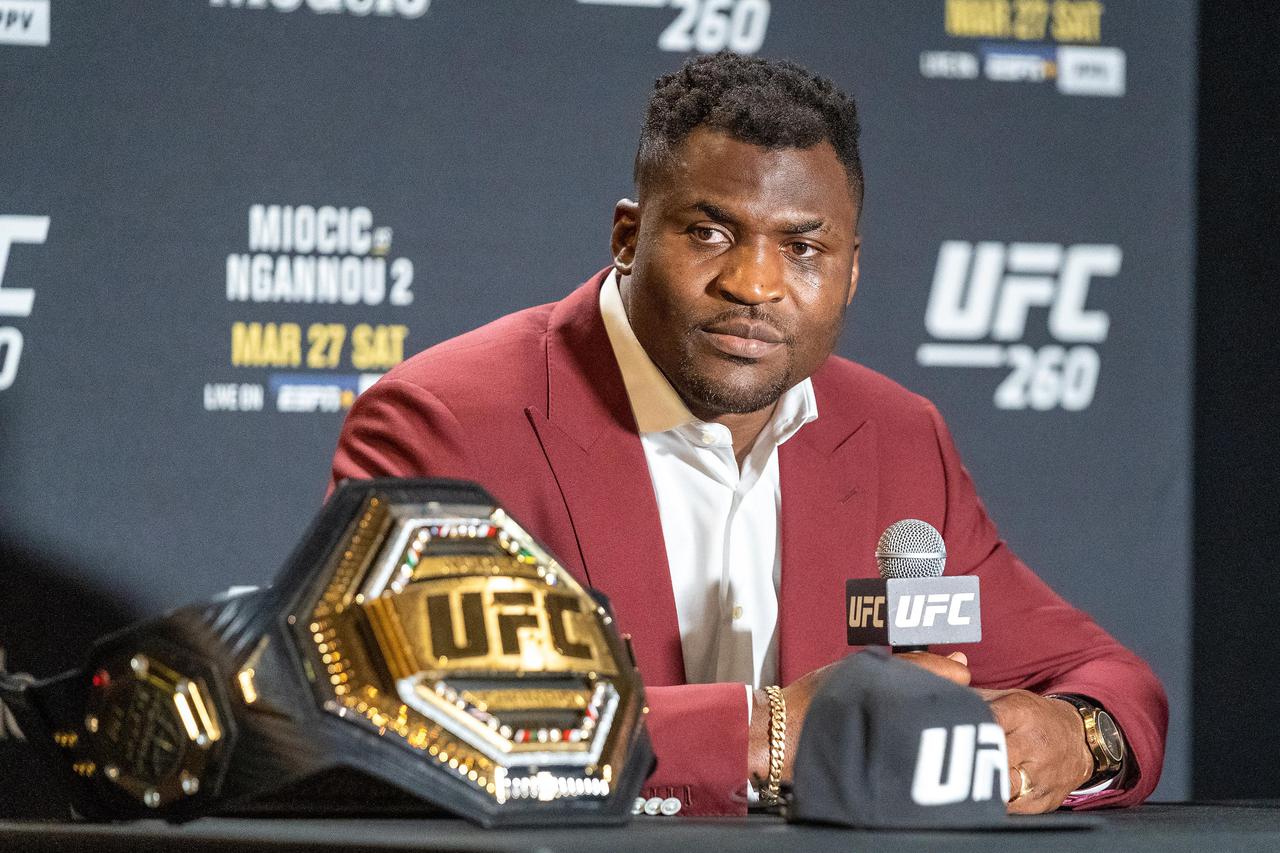 Francis Ngannou Press Conference After Victory - Las Vegas