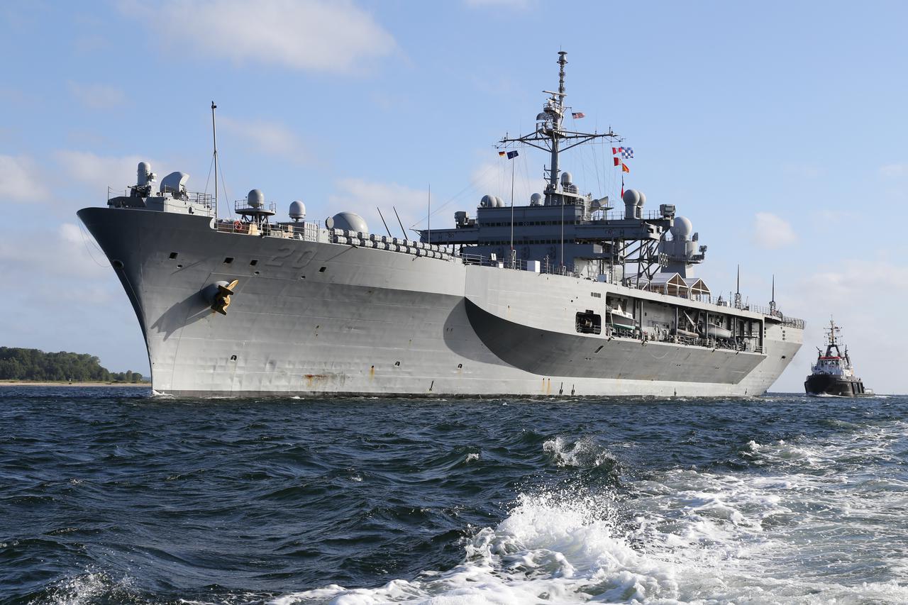 The USS Mount Whitney in Kiel