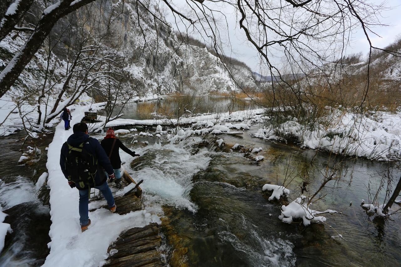 plitvička jezera zimi