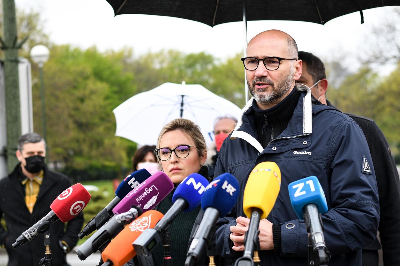 Konferencija za medije kandidata za zagrebačkog gradončelnika Joška Klisovića