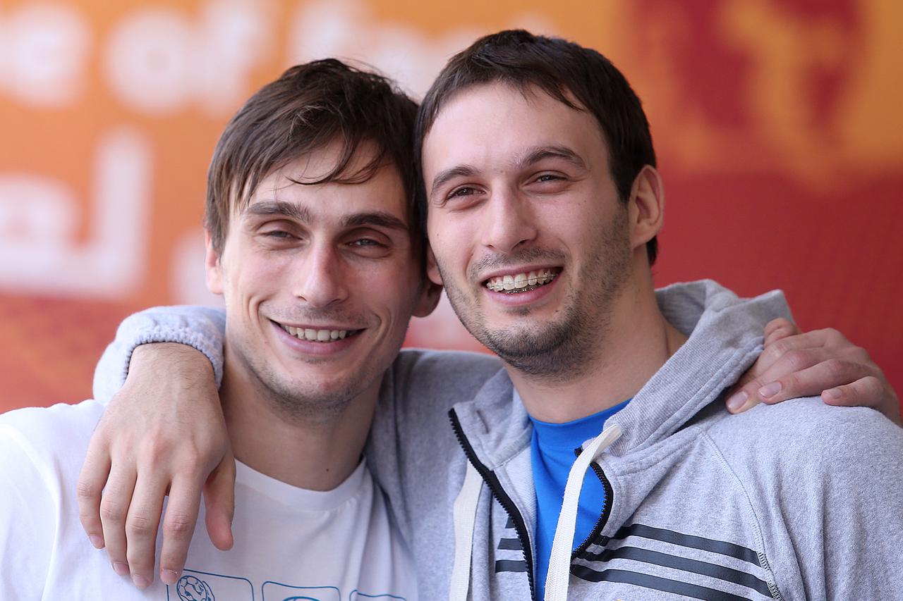 22.01.2015., Doha, Katar - U Marriot Marquis City Center Doha Hotelu u kojem je smjestena hrvatska rukometna reprezentacija na druzenju s novinarima reprezentativci su najavili predstojeci susret s reprezentacijom Bosne i Hercegovine. Igor Karacic igra za