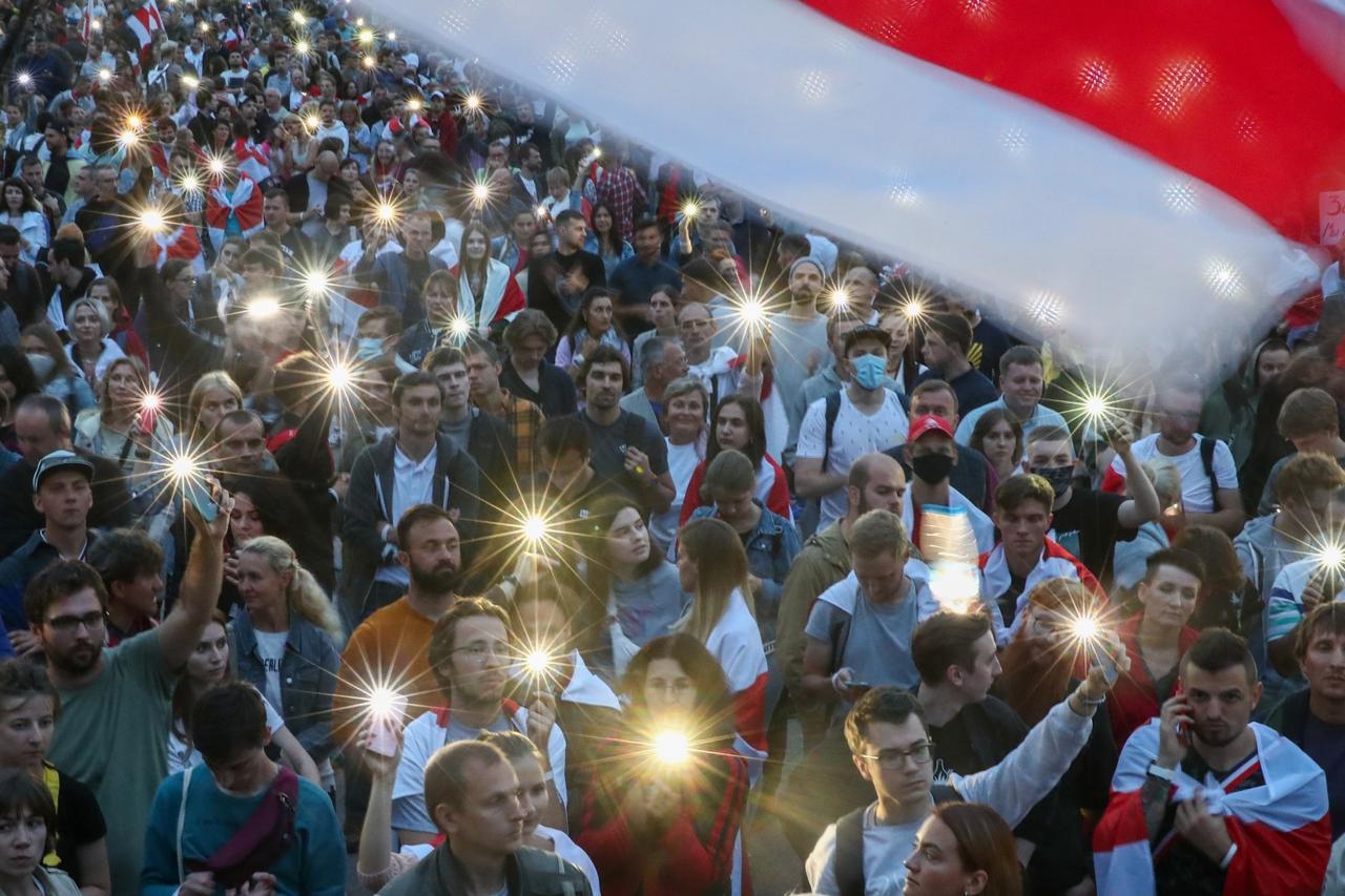 Opposition rally in Minsk, Belarus