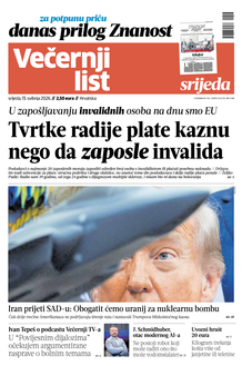 Večernji list naslovnica