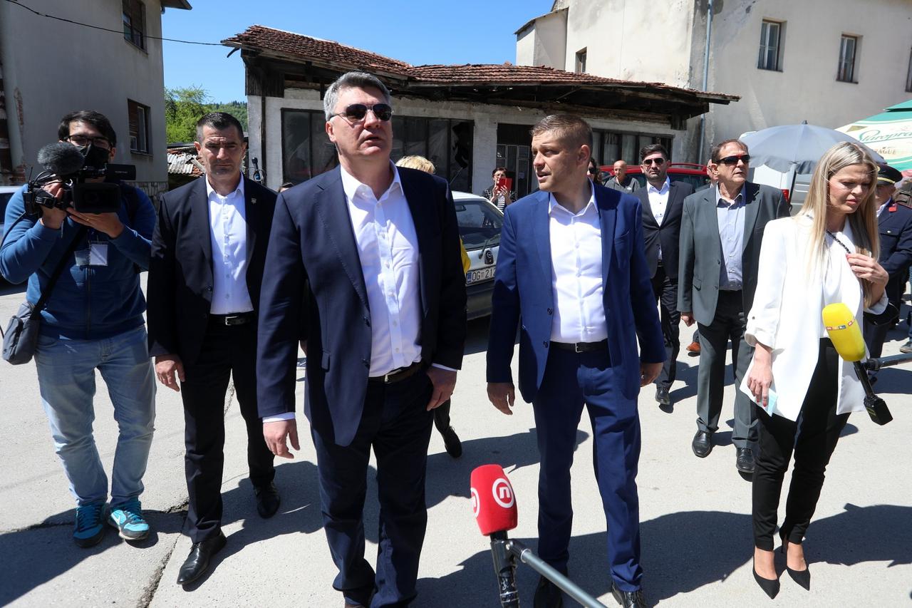 Milanović u općini Plaški dočekan pljeskom i ovacijama
