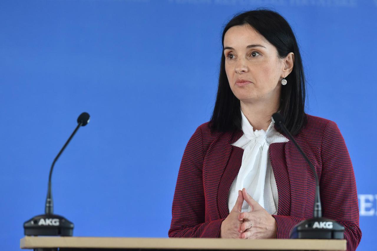 Ministrica Marija Vučković na konferenciji za medije nakon održane sjednice Vlade RH