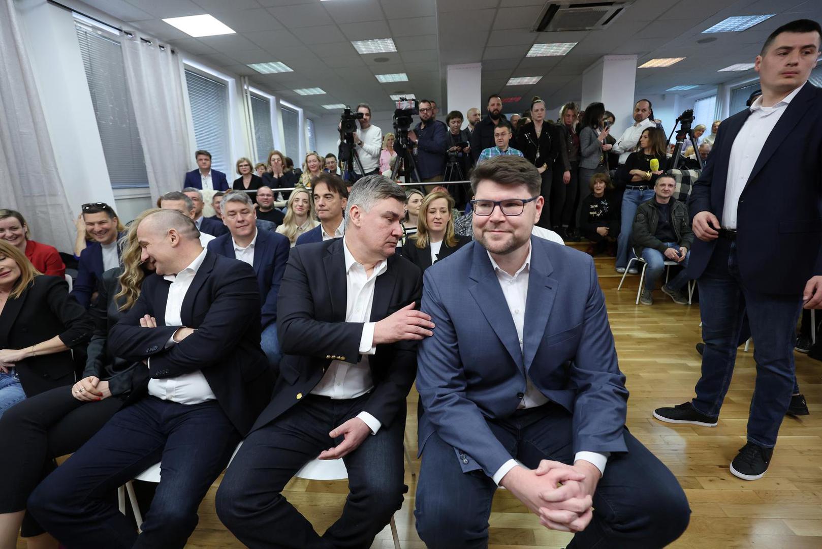 16.03.2024., Zagreb - U sredisnjici SDP-a odrzana je sjednica Glavnog odbora SDP-a na kojoj su se obratili Predja Grbin i predsjednik Zoran Milanovic. Photo: Sanjin Strukic/PIXSELL