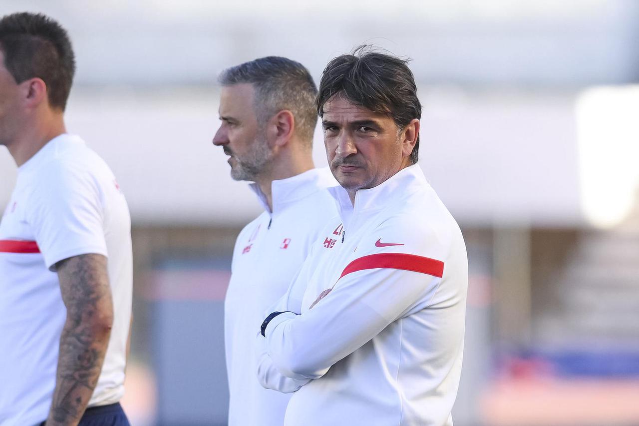 Split: Trening hrvatske nogometne reprezentacije na Poljudu