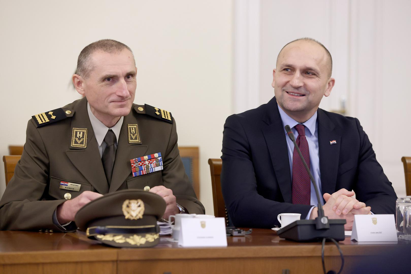 01.03.2024., Zagreb - Na 43. sjednici Odbor za obranu raspravlja o imenovanju novog nacelnika Glavnog stozera oruzanih snaga RH. Vlada je za tu funkciju zbog umirovljenja admirala Roberta Hranja predlozila general bojnika Tihomira Kundida. . Photo: Patrik Macek/PIXSELL