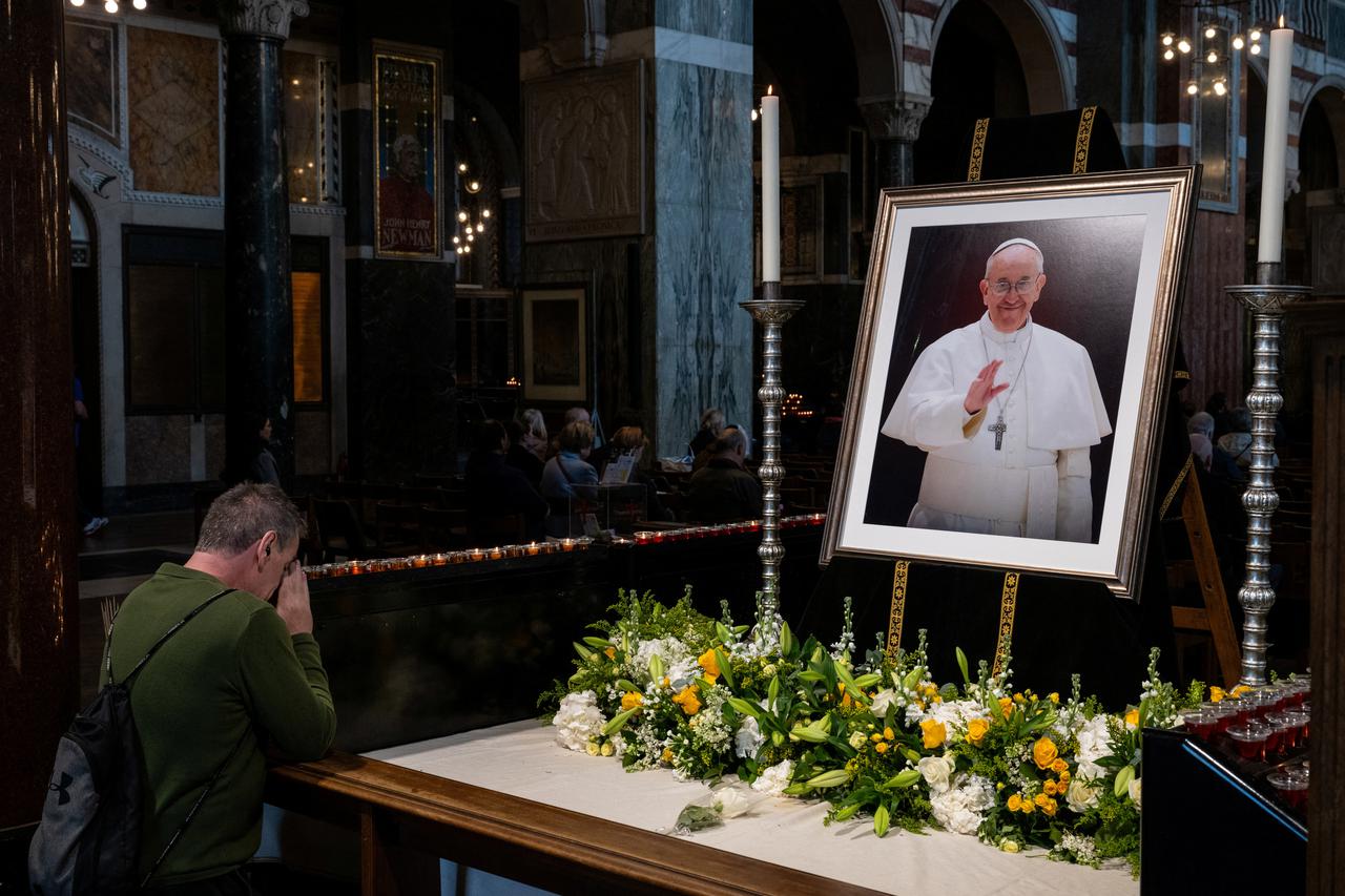 Catholics in the UK attend church following the death of Pope Francis