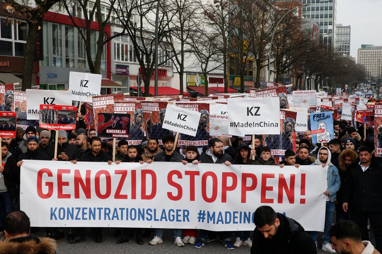 Demonstration against oppression of the Uighurs