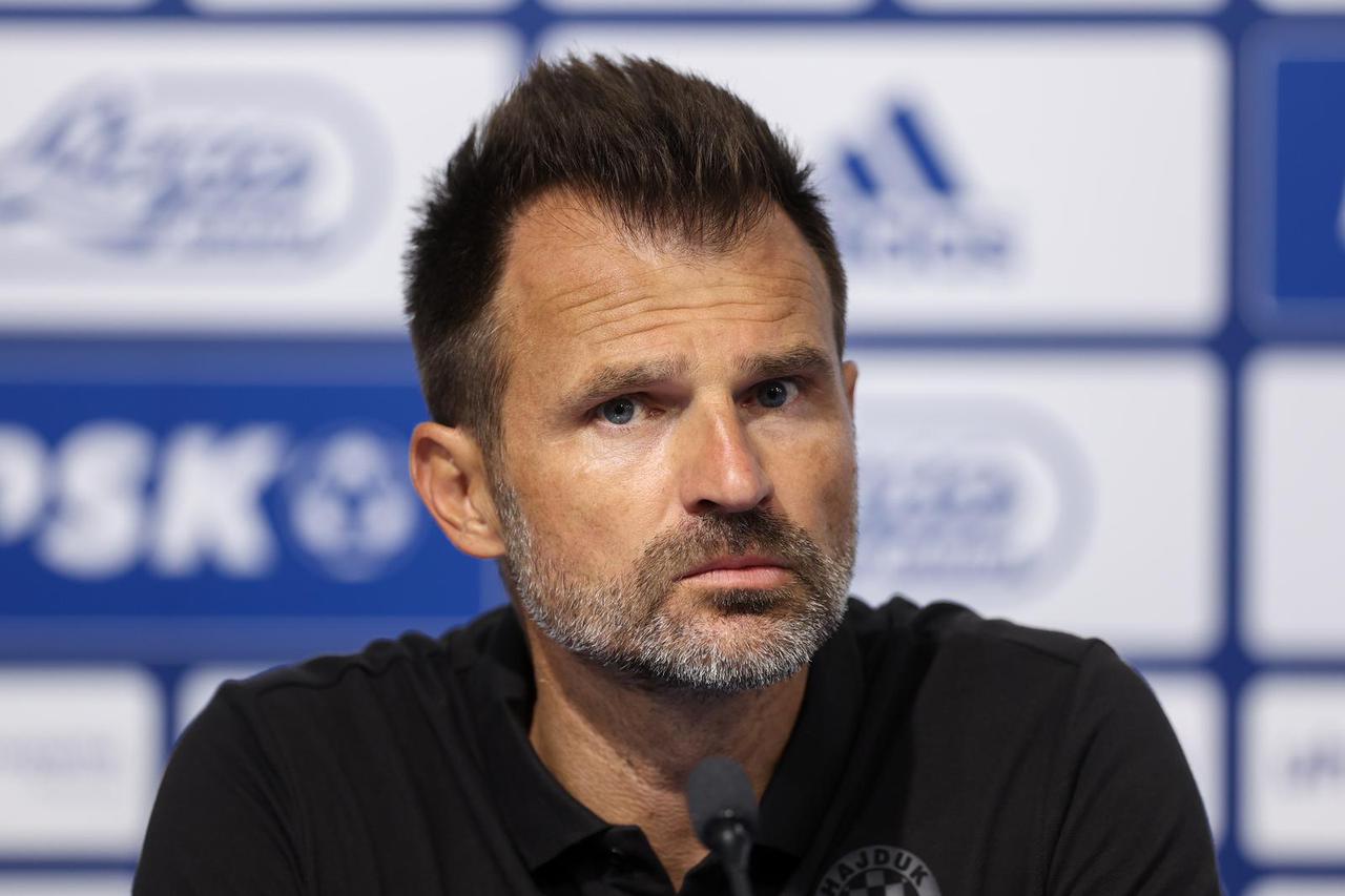 Zagreb: Trener Hajduka Ivan Leko održao konferenciju nakon susreta s Dinamom