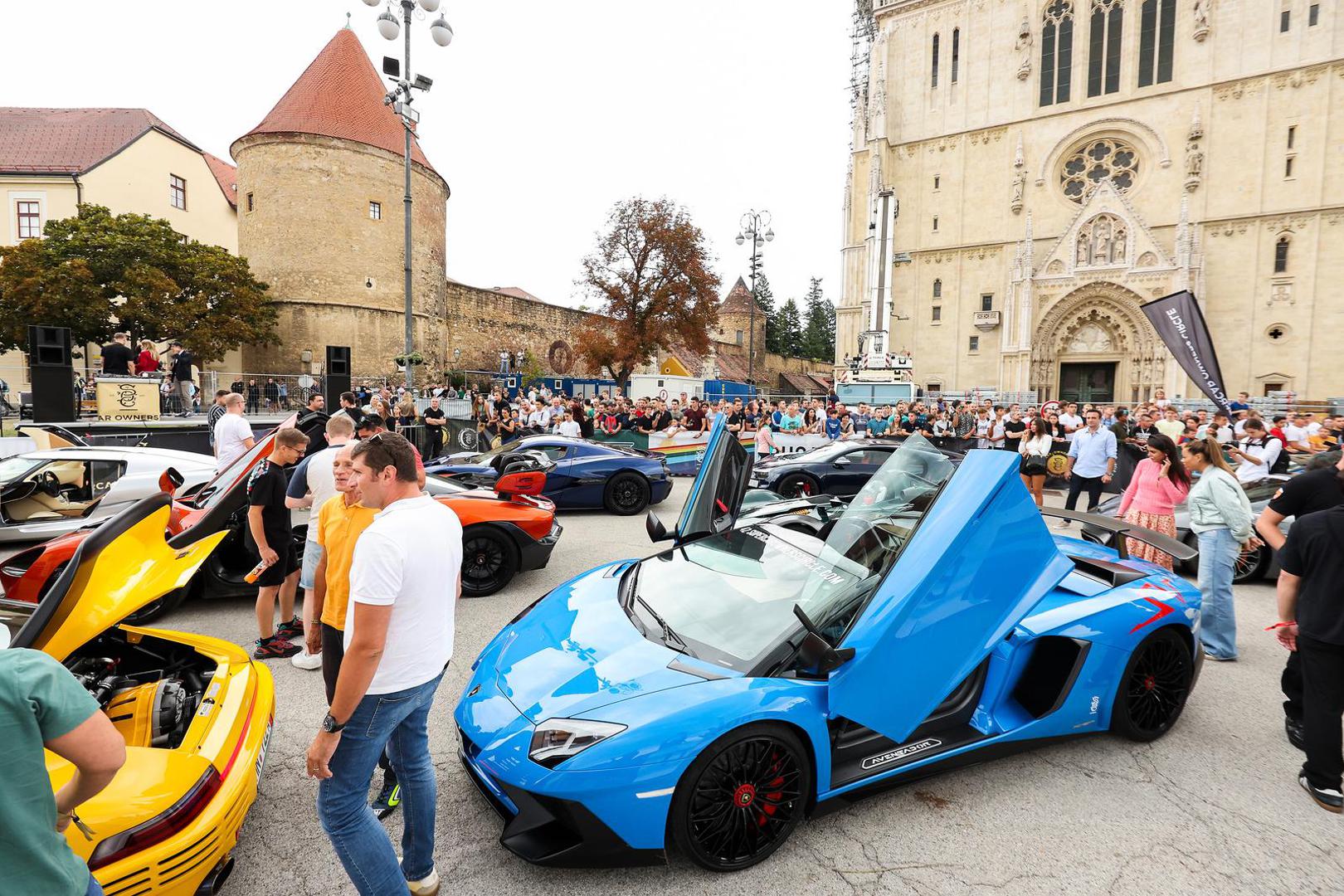 02.09.2022., Zagreb - Ceremonija predstavljanja automobila Supercar Owners Circle Croatia 2022 ispred Katedrale. Photo: Luka Stanzl/PIXSELL