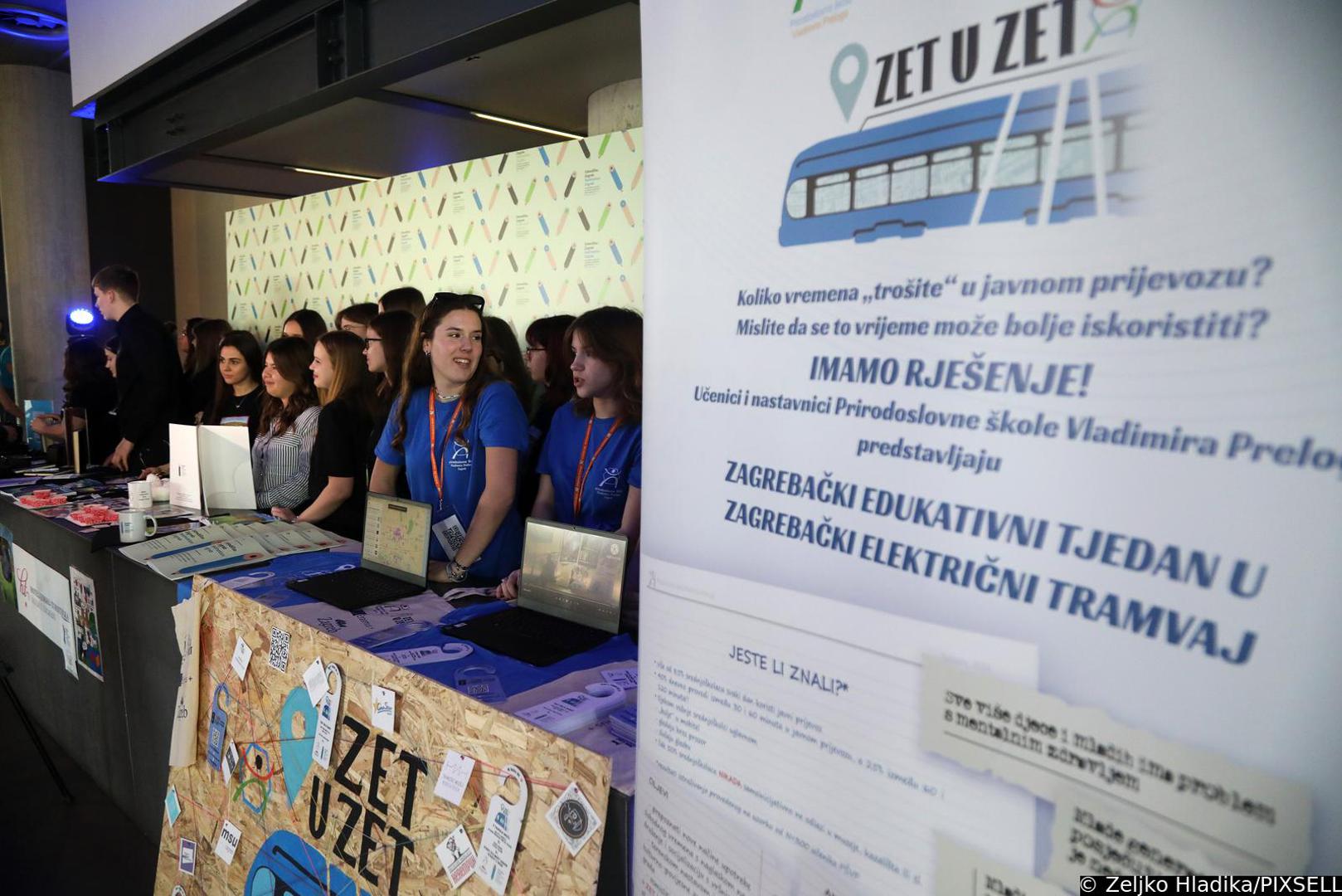 13.05.2024.,Zagreb - U MSU-u je predstavljen projekt "Odretiste: Zagreb" gradske Turisticke zajednice u kojem su srednjoskolci osmisljavali progreame turisticke tematike Photo: Zeljko Hladika/PIXSELL