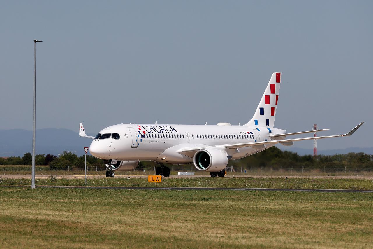 Zagreb: Slijetanje Airbusa A220, novog zrakoplova Croatia Airlinesa