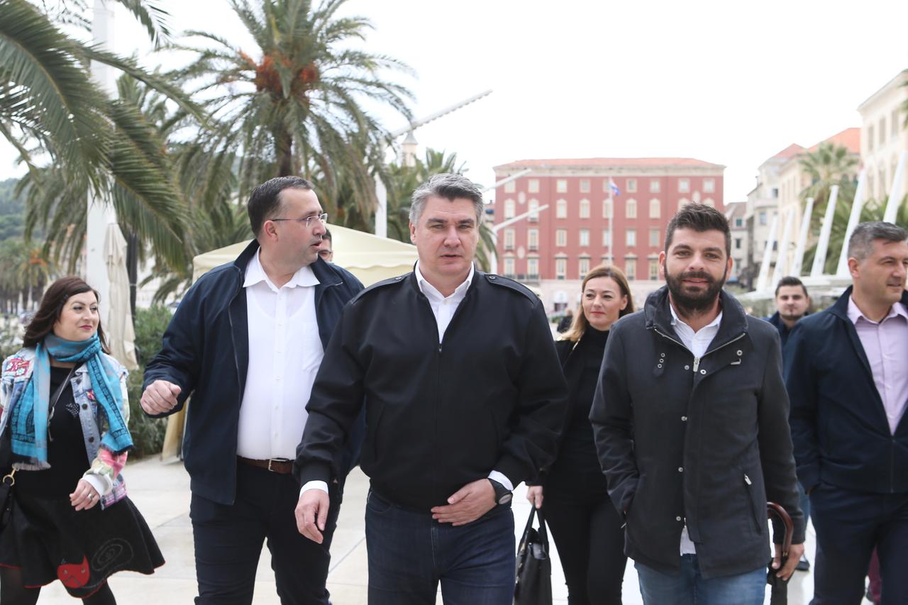 Predsjednički kandidat Zoran Milanović posjetio Split i družio se s građanima