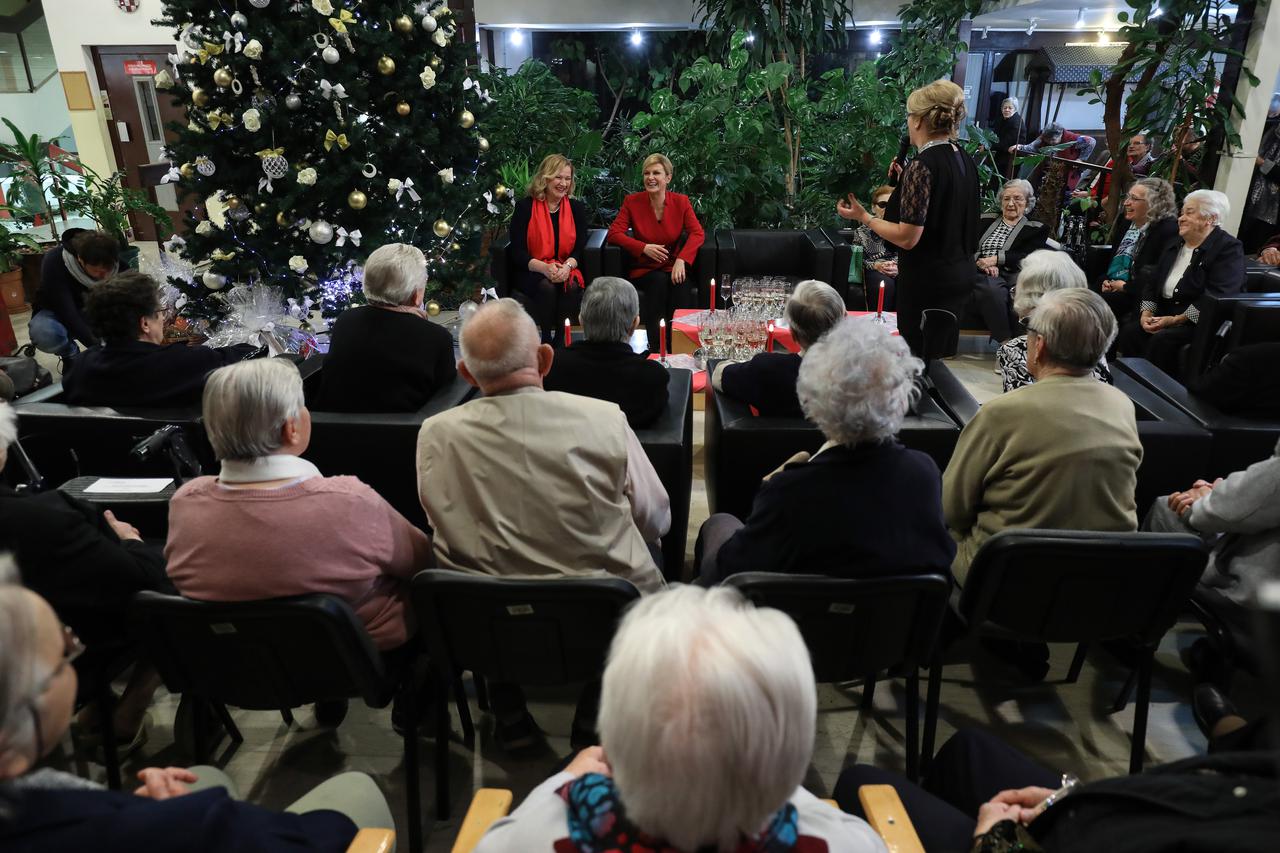 Zagreb: Predsjednica Kolinda Grabar-Kitarović u posjetu domu Sveta Ana