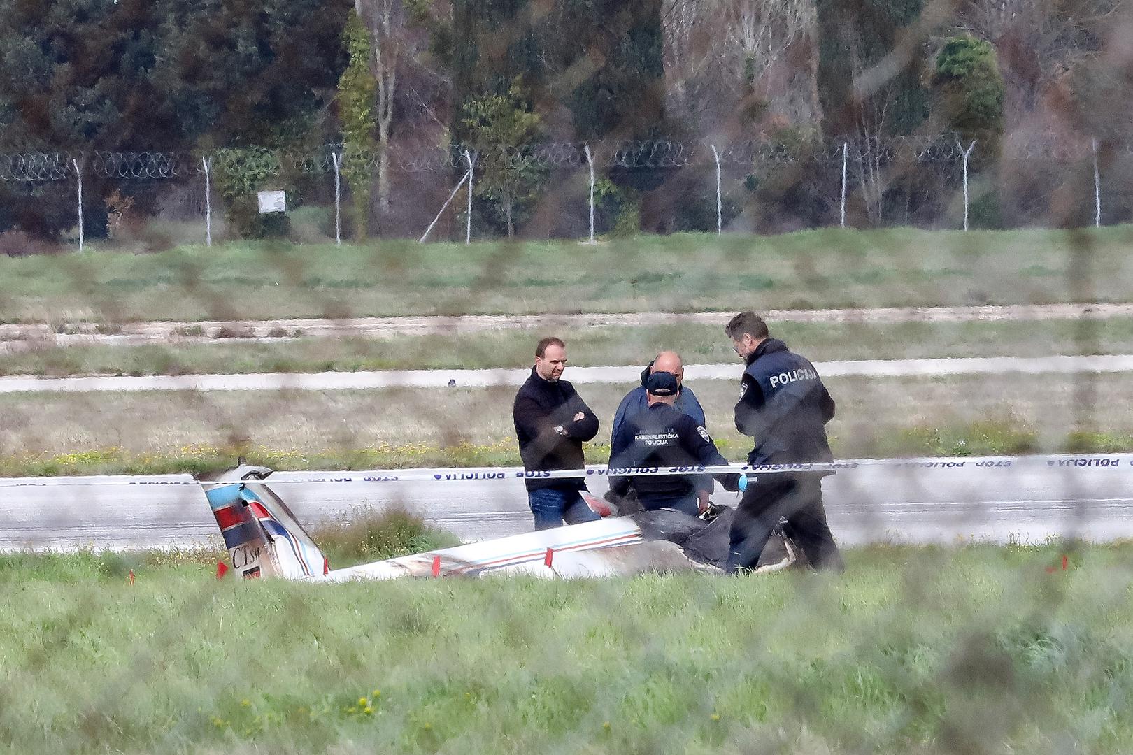 31.03.2023., Pula - U Zracnoj luci Pula pri polijetanju je pao je mali privatni avion pri cemu su poginule dvije osobe. Photo: Srecko Niketic/PIXSELL