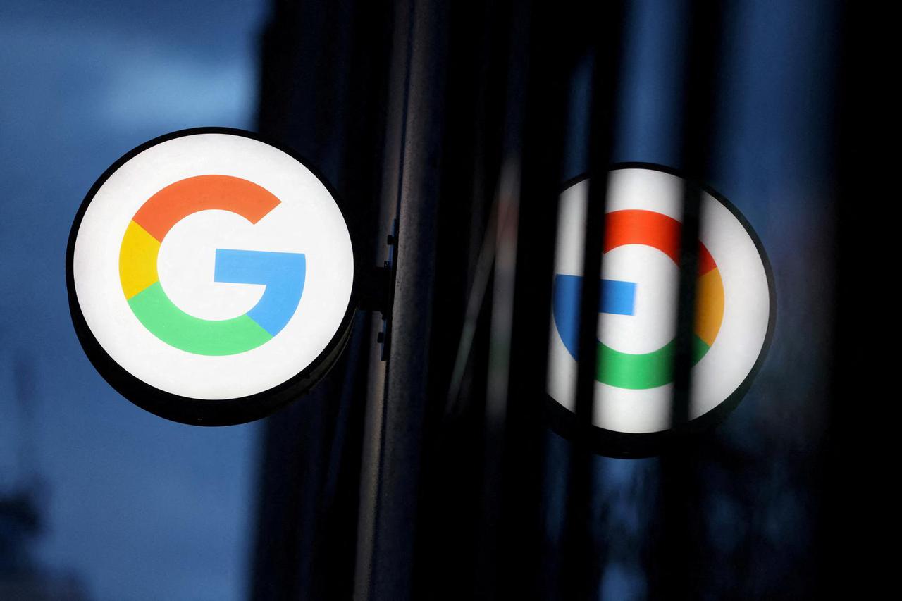 FILE PHOTO: The logo for Google LLC is seen at the Google Store Chelsea in Manhattan, New York City