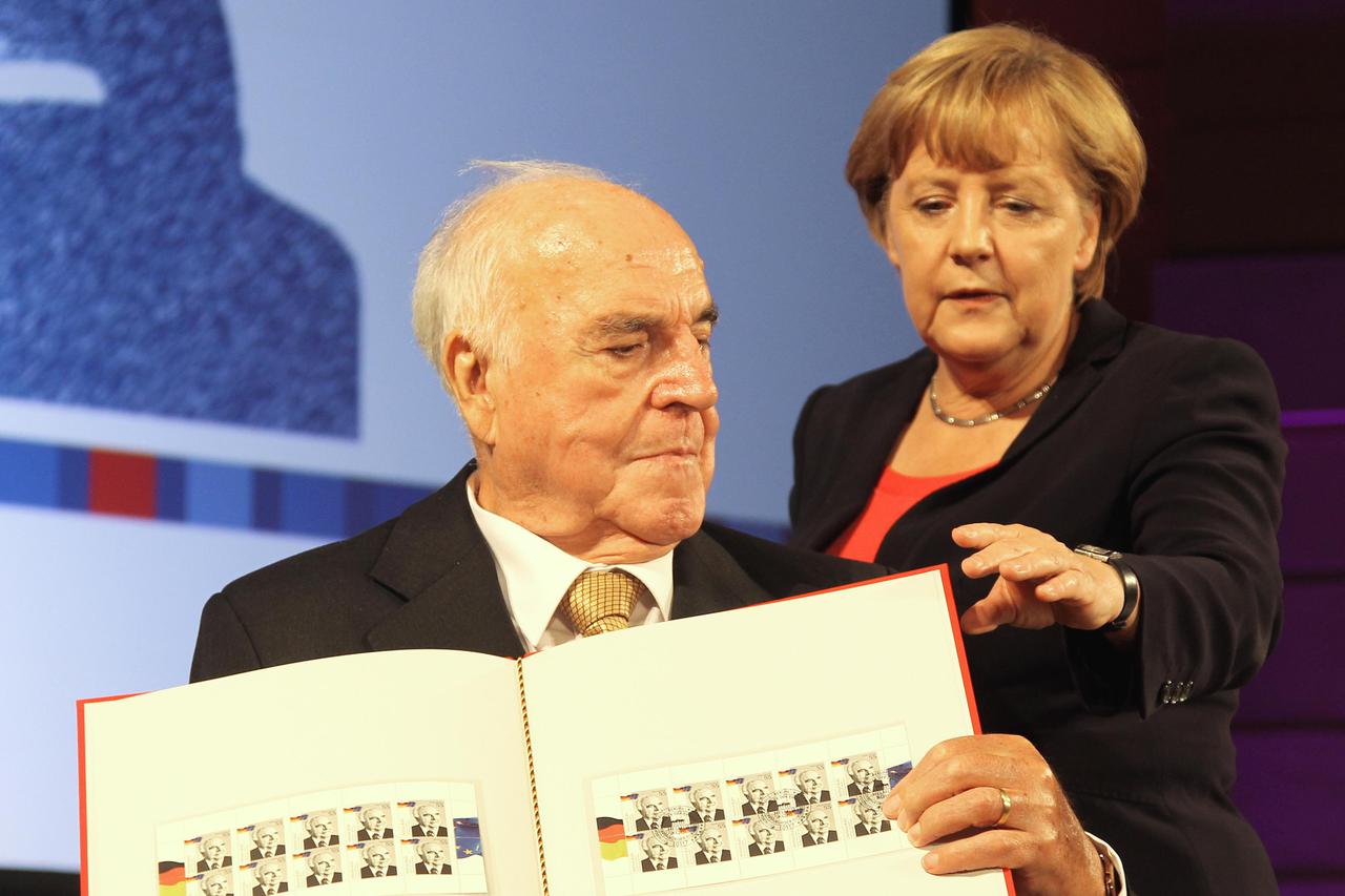 Helmut Kohl i Angela Merkel