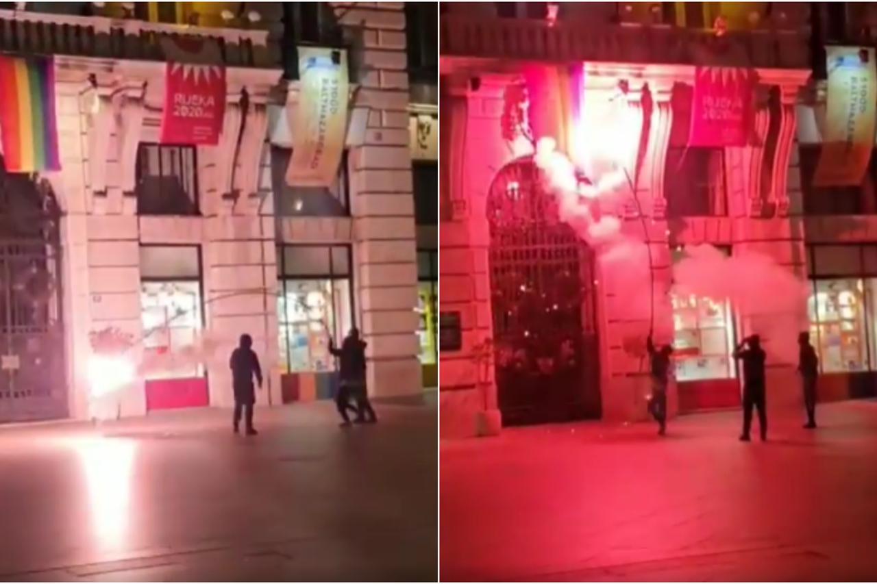 Rijeka: Paljenje dugine zastave