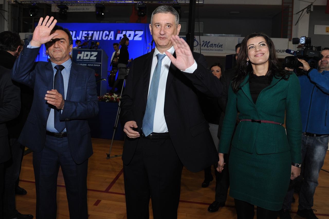 22.02.2015., Sibenik - 25. obljetnica HDZ-a  Sibensko-kninske zupanije. Tomislav Karamarko , Josipa Rimac.  Photo: Dusko Jaramaz/PIXSELL