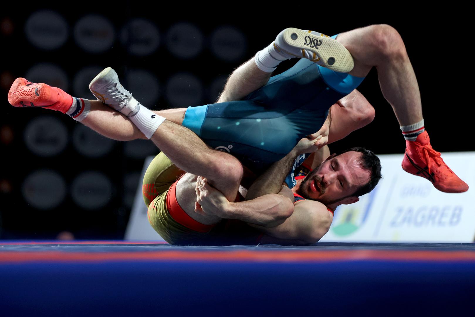 01.02.2023., Dom Sportova, Zagreb - Medjunarodni turnir u hrvanju, slobodni stil,  UWW Grand Prix Ranking Series Zagreb Open 2023. Borba u kategoriji 65 kilograma, slobodni stil,  Evan Richard HENDERSON (USA) vs. Ismail MUSUKAEV (HUN). Photo: igor Kralj/PIXSELL