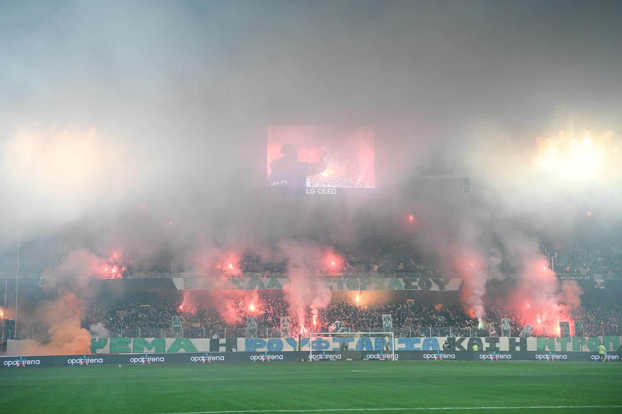Greek Super League match - AEK FC vs Panathinaikos FC