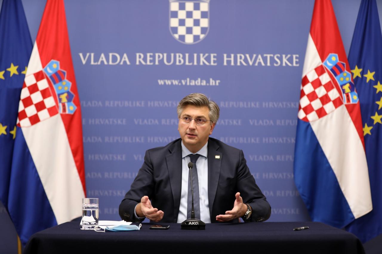 Zagreb: Andrej Plenković održao je konferenciju za medije u Banskim dvorima