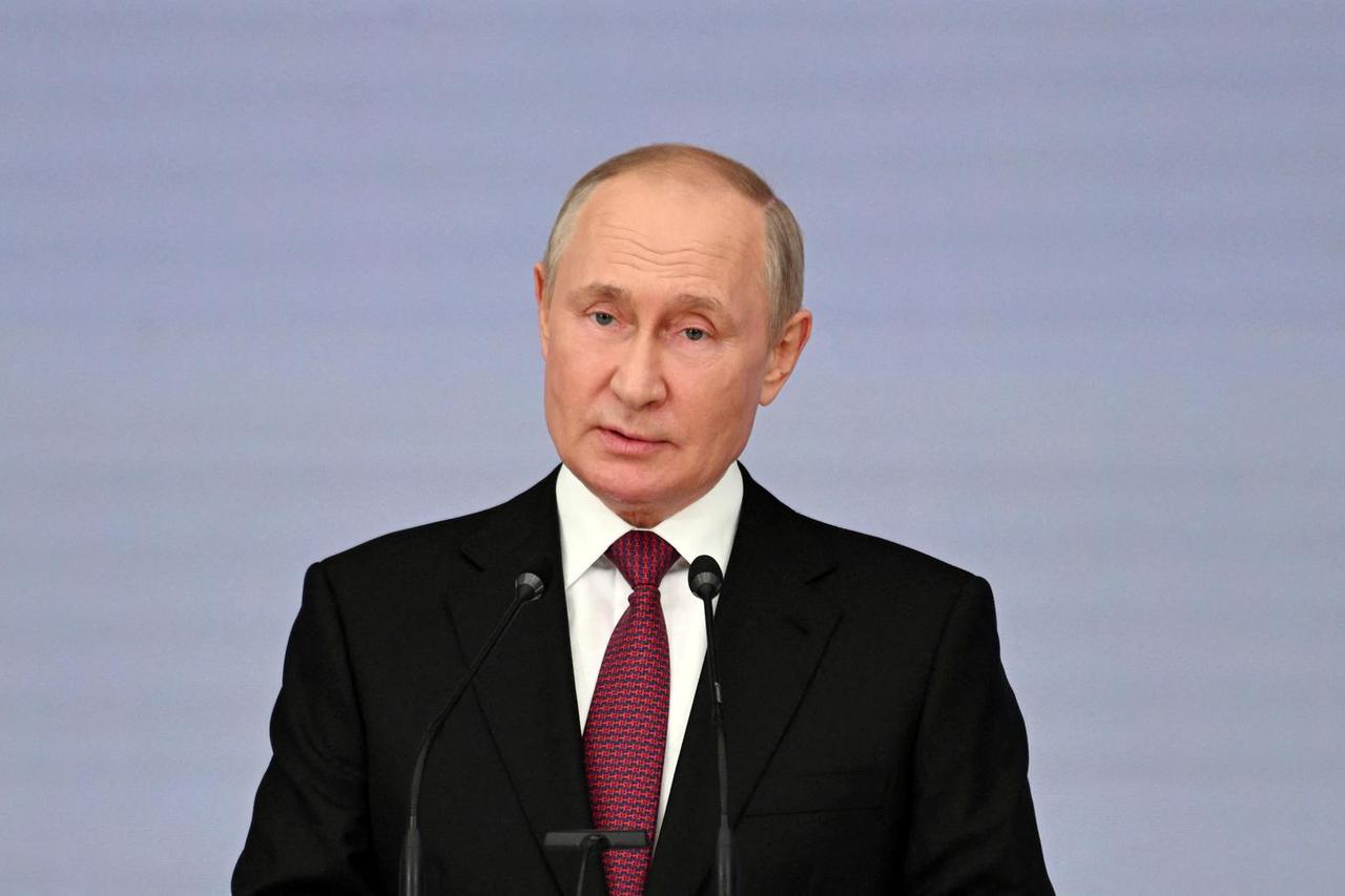 Russian President Putin attends a meeting in Moscow