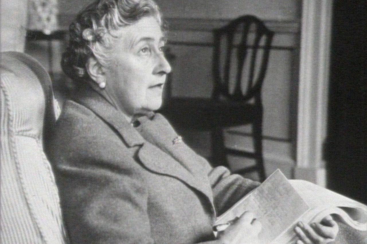 Author Agatha Christie is seen in this undated still image