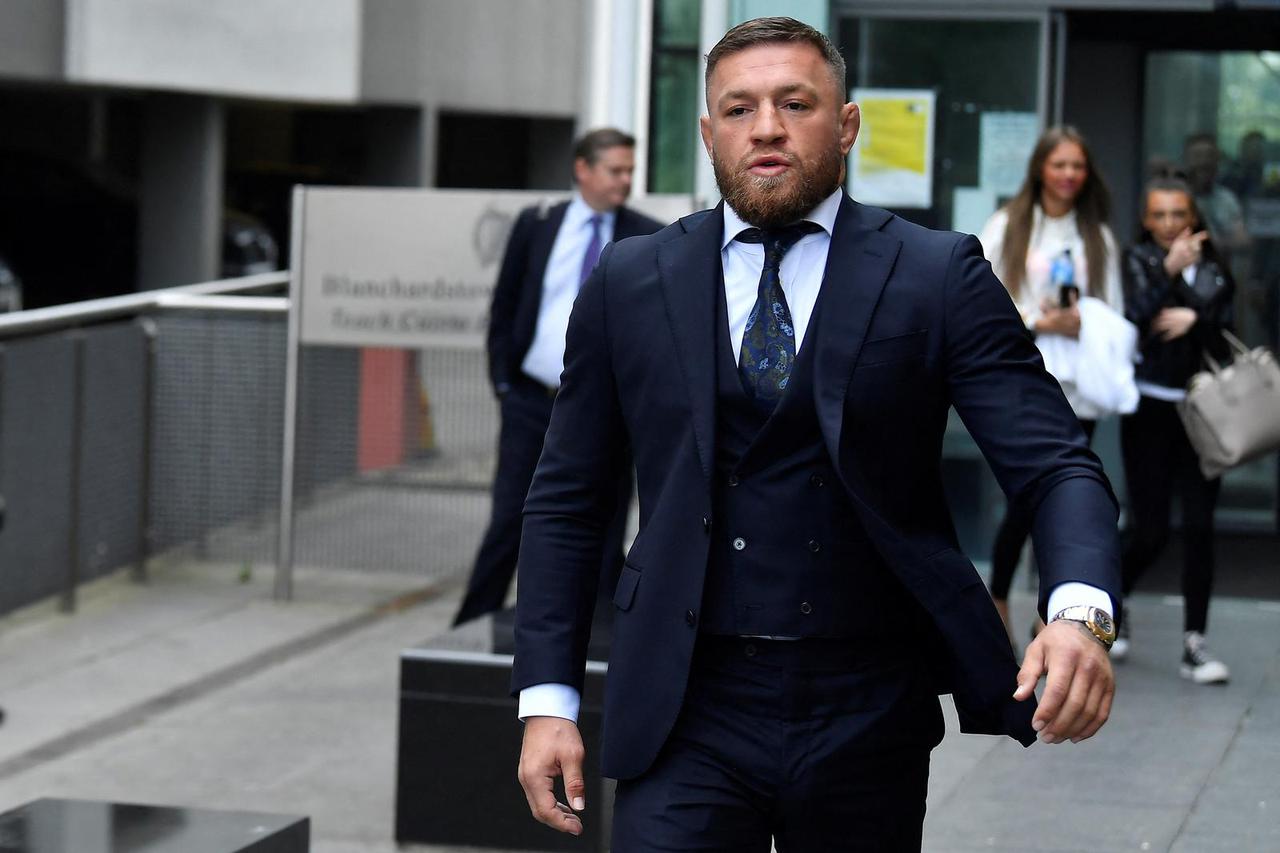 MMA fighter Conor McGregor departs court, in Dublin